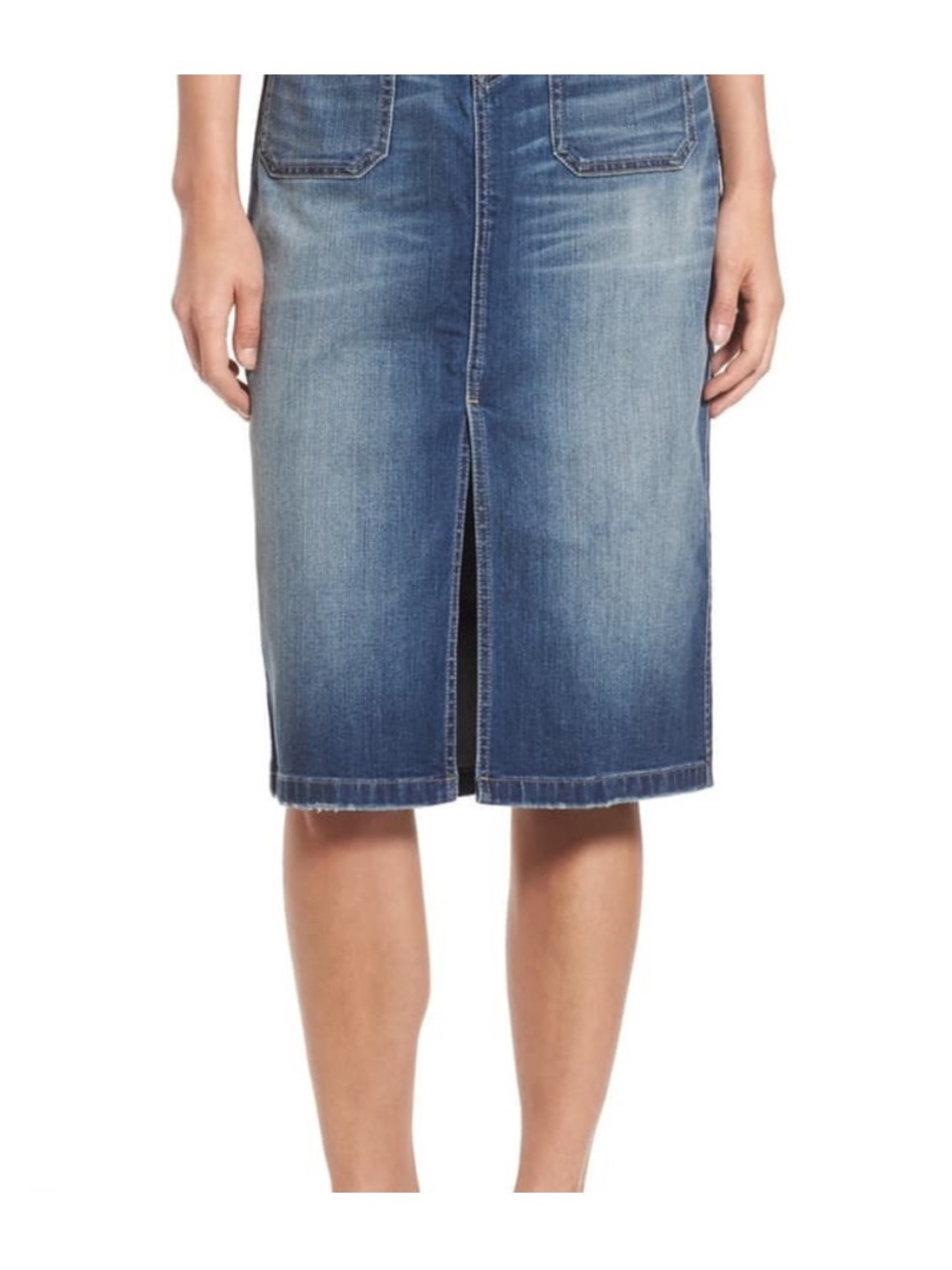 Hinge Midi Jean Skirt